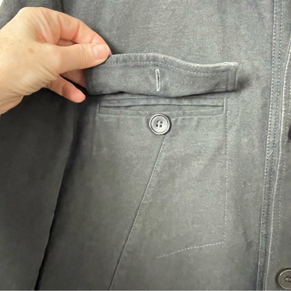 REI CO-OP Jacket Utility Button Up Lined Heavy Flannel Dark Gray sz 50 - Picture 3 of 14